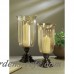 DessauHome Step Base with Fluted Brass/Glass Hurricane JDH1023